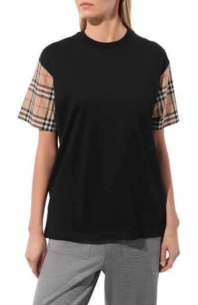 Хлопковая футболка BURBERRY, арт. 8043057, фото 3