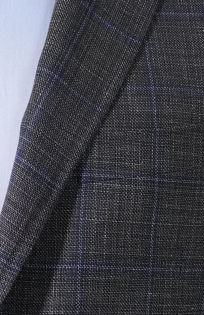Пиджак из смеси шерсти и шелка CANALI серого цвета по цене 107500 руб., арт. 23291/CF01079/130, фото 5 Пиджак из смеси шерсти и шелка CANALI, арт. 23291/CF01079/130, фото 5