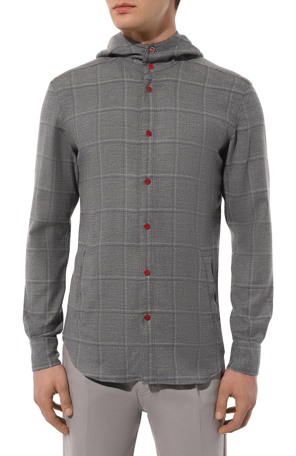 Рубашка из шерсти и льна KITON, арт. UMCMARK0642C, фото 3