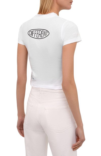 Хлопковый топ HERON PRESTON белого цвета по цене 18100 руб., арт. HWAA022F21JER0010110, фото 4 Хлопковый топ HERON PRESTON, арт. HWAA022F21JER0010110, фото 4