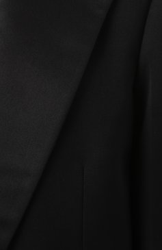 Женский шерстяной жакет JIL SANDER черного цвета, арт. J01BN0131-J40021 | Фото 6 (Материал внешний: Шерсть; Драгоценные камни: Проставл�ено; Материал сплава: Проставлено; Рукава: Длинные; Длина (для топов): Стандартные; Стили: Кэжуэл; Кросс-КТ: костюм; 1-2-бортные: Однобортные; Женское Кросс-КТ: Жакет-одежда)