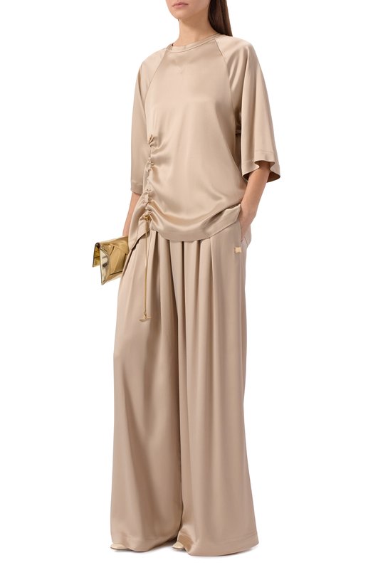 Атласный топ Daname 726SS7818A Бежевый  726SS7818A Фото 2