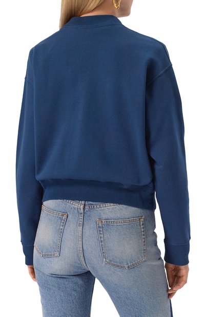 Хлопковый свитшот CHLOÉ темно-синего цвета по цене 110500 руб., арт. CH24AJH12192, фото 4 Хлопковый свитшот CHLOÉ, арт. CH24AJH12192, фото 4