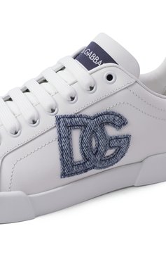 Женские кожаные кеды portofino light DOLCE & GABBANA белого цвета, арт. CK2318/A6H53 | Фото 7 (Подошва: Платформа; Материал внутренний: Текстиль, Натуральная кожа; Материал внешний: Натуральная кожа; Материал утеплителя: Без утеплителя; Кросс-КТ: Низкие; Стили: Кэжуэл; Размерность: Идёт в размер; Автоматизация ТО: Проставлено; Автоматизация состава: Проставлено)