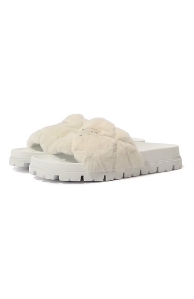 Меховые шлепанцы из овчины PRADA, арт. 1XX592-173-F0009-020, фото 1