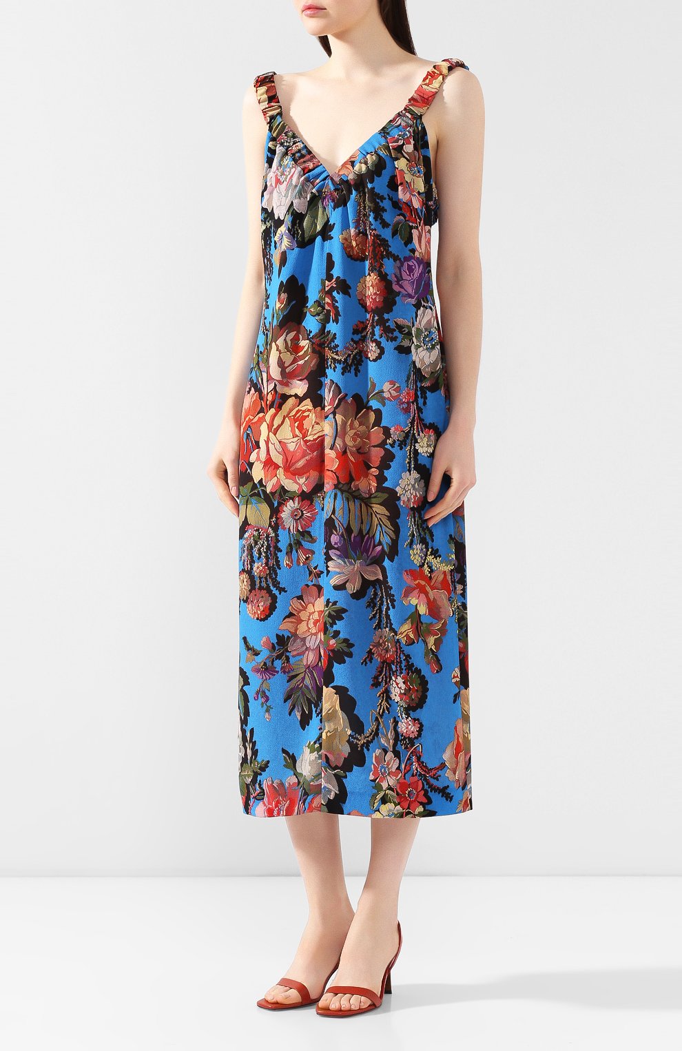 Платье DRIES VAN NOTEN синего цвета по цене 52800 руб., арт. 201-11061-9010, фото 3 Платье DRIES VAN NOTEN, арт. 201-11061-9010, фото 3