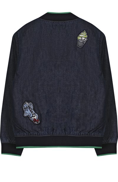 Джинсовая куртка-бомбер с нашивками KENZO, арт. KL41508/3A-6A, фото 2