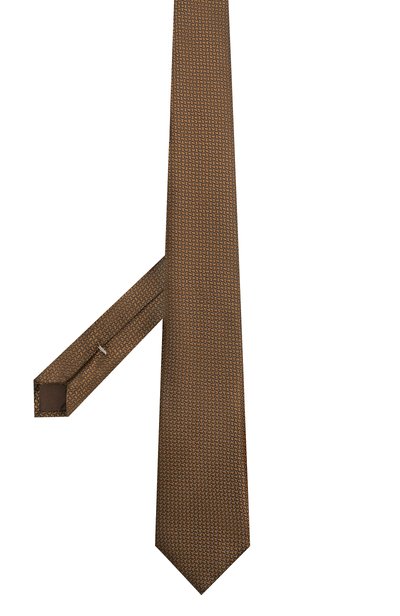 Шелковый галстук CANALI коричневого цвета по цене 23150 руб., арт. 18/HJ04696, фото 3 Шелковый галстук CANALI, арт. 18/HJ04696, фото 3
