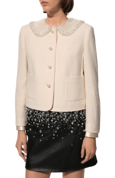Жакет из шерсти и шелка MIU MIU, арт. MH1681-GWV-F0009, фото 3