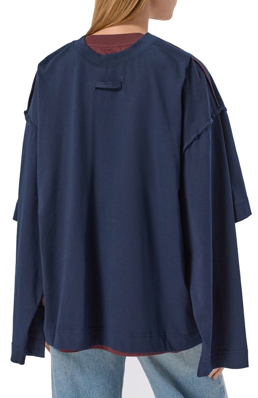 Хлопковая футболка Jean Paul Gaultier 25/04-U-T0344/J017 Синий  25/04-U-T0344/J017 Фото 4