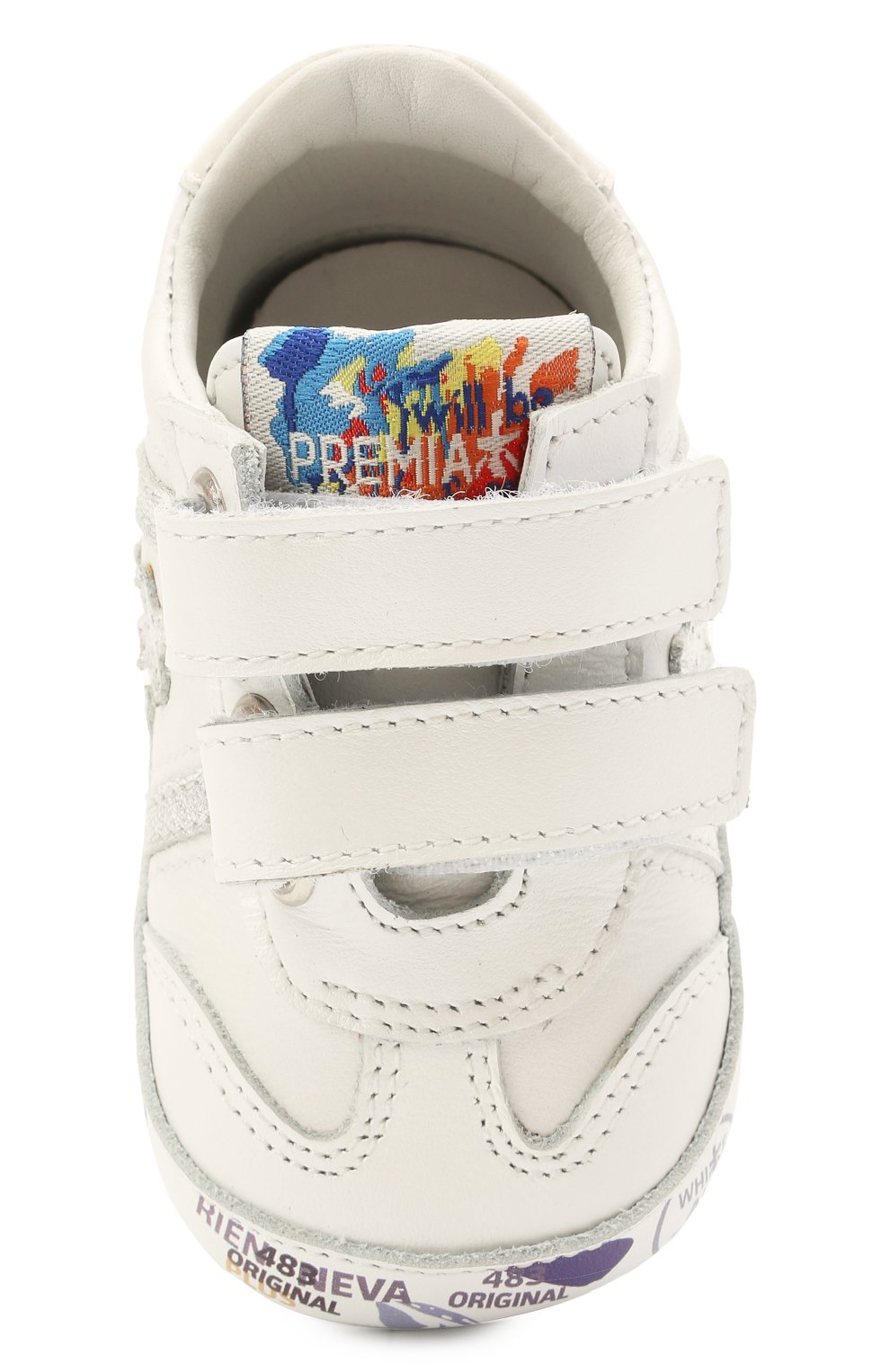 Кожаные пинетки PREMIATA WILL BE белого цвета по цене 8660 руб., арт. 12-00CU0002-V, фото 4 Кожаные пинетки PREMIATA WILL BE, арт. 12-00CU0002-V, фото 4