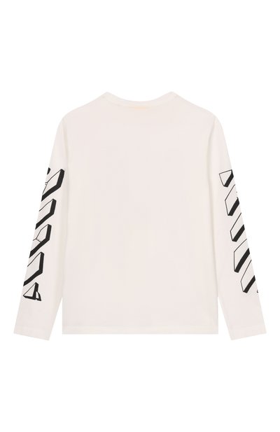 Хлопковый лонгслив OFF-WHITE кремового цвета по цене 21500 руб., арт. 0BAB001F25JER005/4-12, фото 2 Хлопковый лонгслив OFF-WHITE, арт. 0BAB001F25JER005/4-12, фото 2