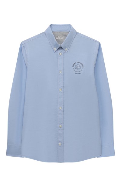 Хлопковая рубашка BRUNELLO CUCINELLI, арт. BS673C303C, фото 1