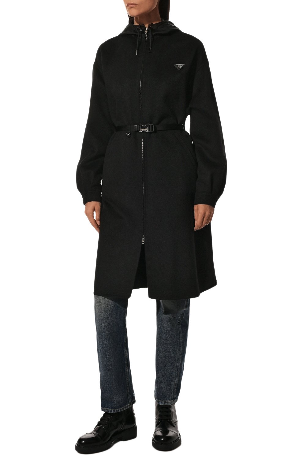 Шерстяное пальто PRADA, арт. P608PH-1ZWN-F0002-221, фото 3