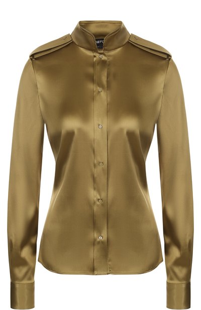 Шелковая блуза с погонами и воротником-стойкой TOM FORD, арт. CA3102-FAX334, фото 1