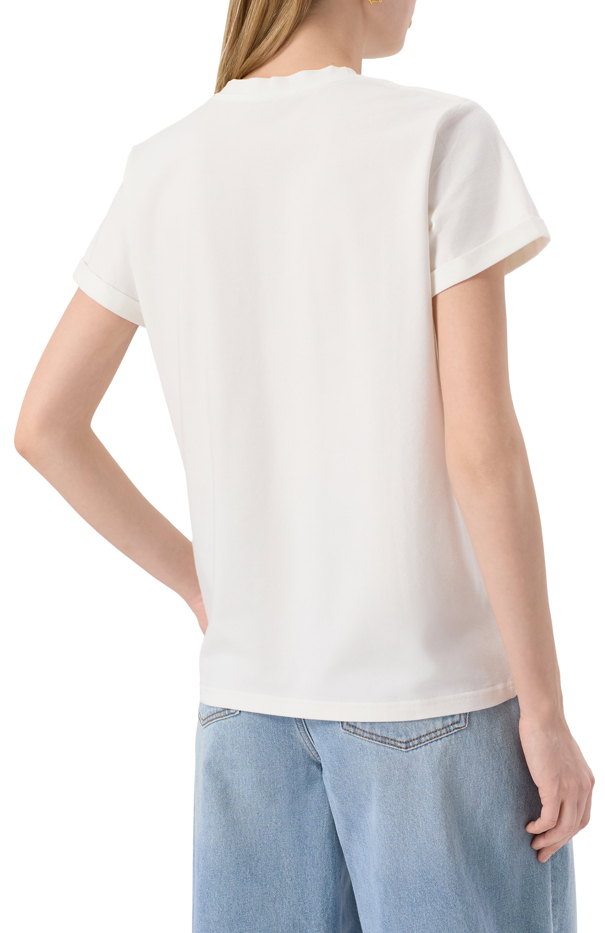 Хлопковая футболка SEVEN LAB белого цвета по цене 8190 руб., арт. CTR1.01.100.576.08121, фото 4 Хлопковая футболка SEVEN LAB, арт. CTR1.01.100.576.08121, фото 4