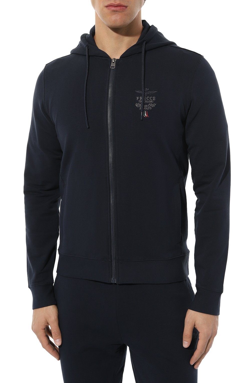 Хлопковый спортивный костюм AERONAUTICA MILITARE темно-синего цвета по цене 29950 руб., арт. 232/TF022F459, фото 2 Хлопковый спортивный костюм AERONAUTICA MILITARE, арт. 232/TF022F459, фото 2