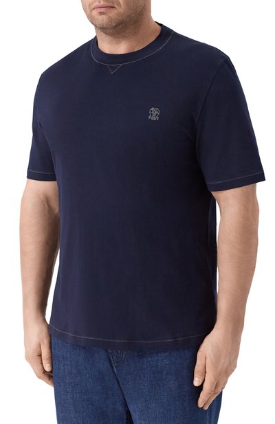 Хлопковая футболка BRUNELLO CUCINELLI, арт. M0B131328G, фото 3