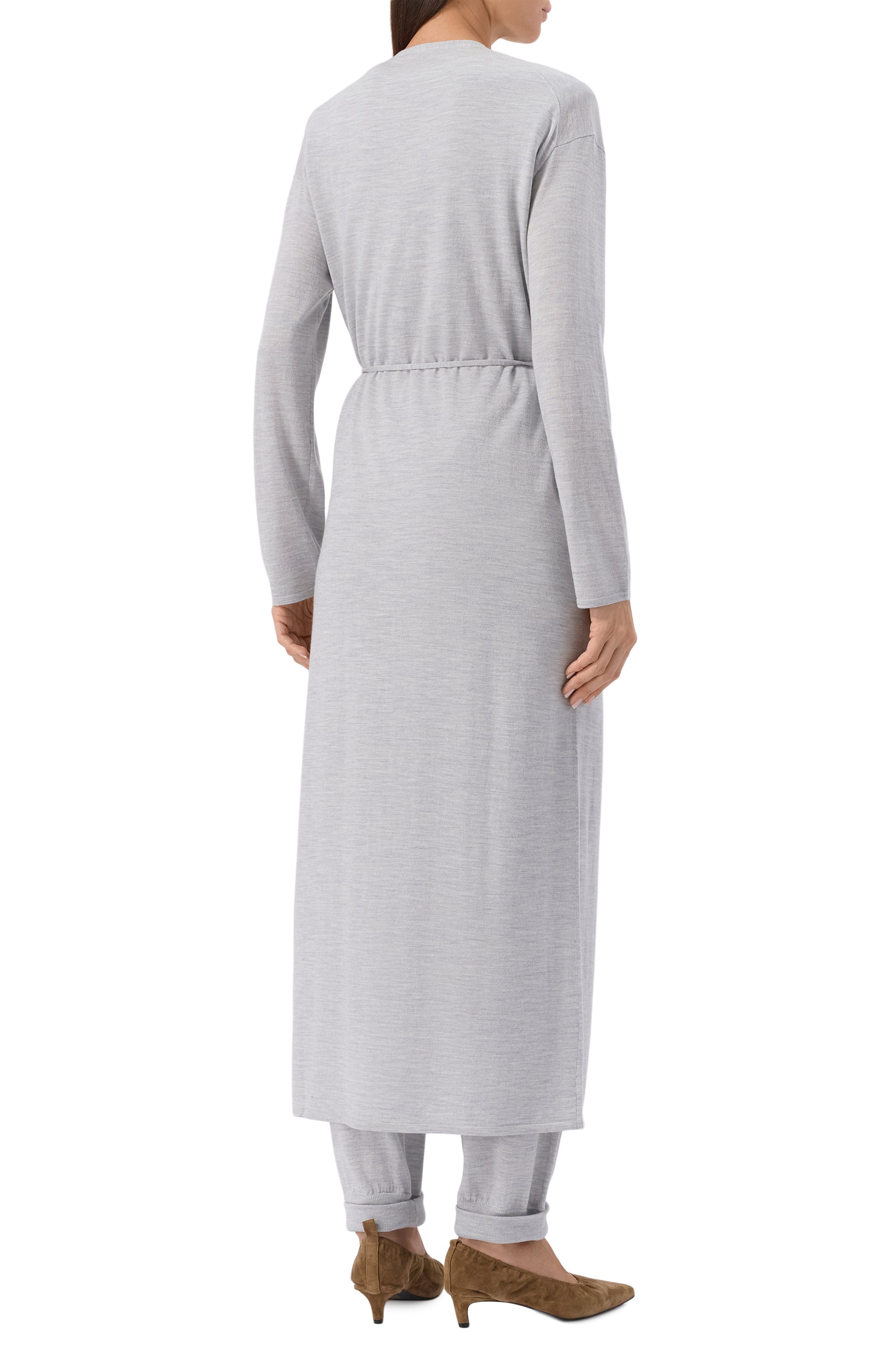 Кардиган из шерсти и шелка 12 STOREEZ серого цвета по цене 24000 руб., арт. 134040, фото 4 Кардиган из шерсти и шелка 12 STOREEZ, арт. 134040, фото 4