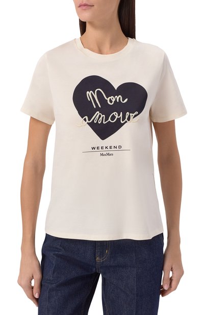 Хлопковая футболка WEEKEND MAX MARA, арт. VELL0, фото 3