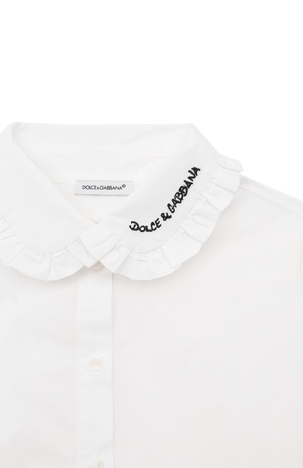 Хлопковая блузка DOLCE & GABBANA, арт. L55S83/G7JJ2/8-14, фото 3