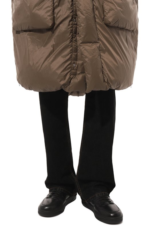 Кожаные кеды Sneak-Air Santoni MBSG22015NERPESS Чёрный  MBSG22015NERPESS Фото 3