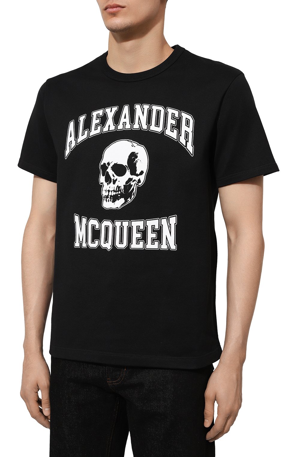 Хлопковая футболка ALEXANDER MCQUEEN, арт. 759442/QTAAW, фото 3