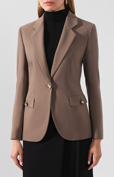Шерстяной жакет GIORGIO ARMANI бежевого цвета по цене 224500 руб., арт. 0WHGG0HL/T01QW, фото 3 Шерстяной жакет GIORGIO ARMANI, арт. 0WHGG0HL/T01QW, фото 3