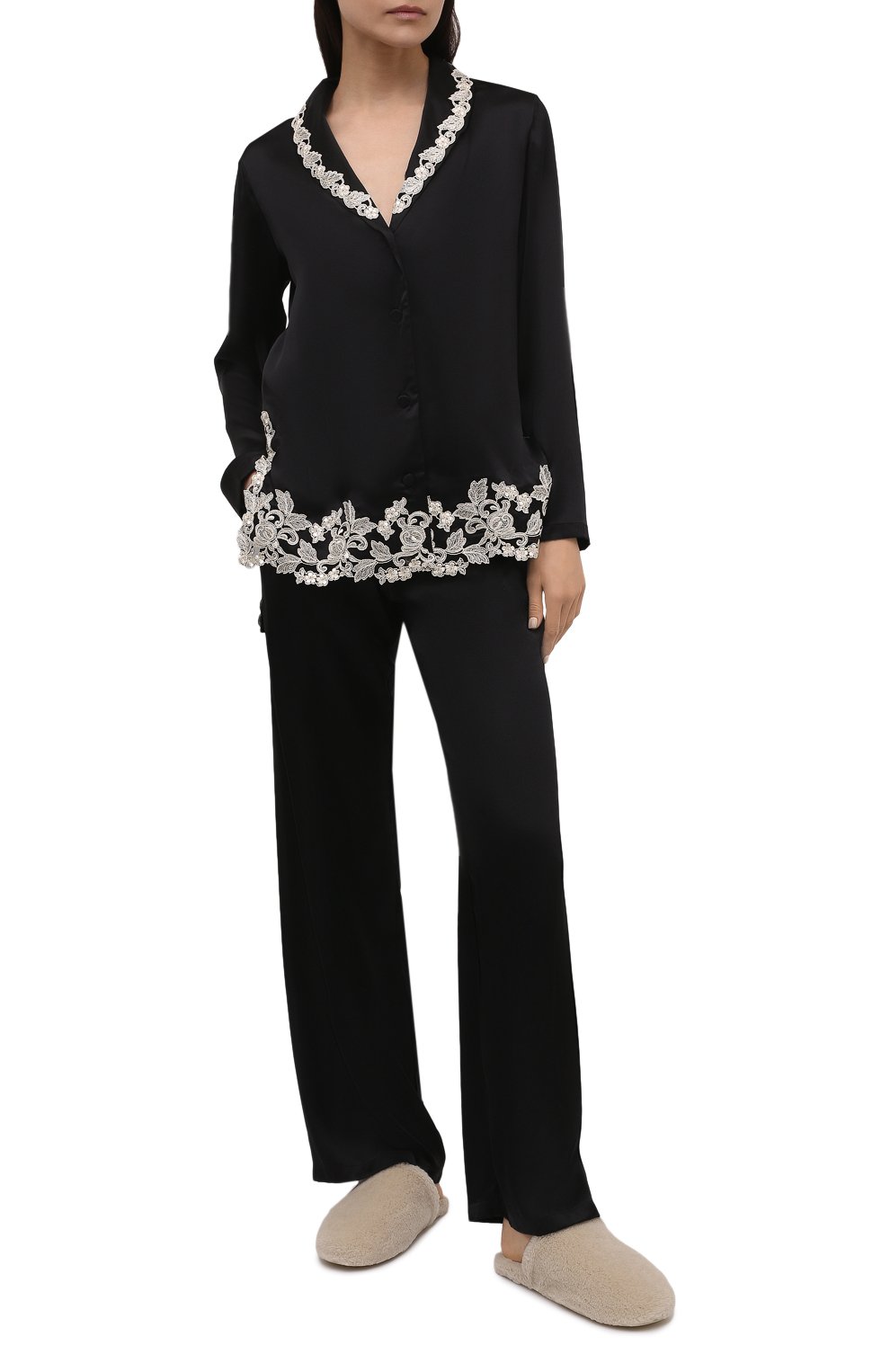 Текстильные домашние туфли LORO PIANA кремового цвета по цене 92400 руб., арт. FAL9652, фото 2 Текстильные домашние туфли LORO PIANA, арт. FAL9652, фото 2