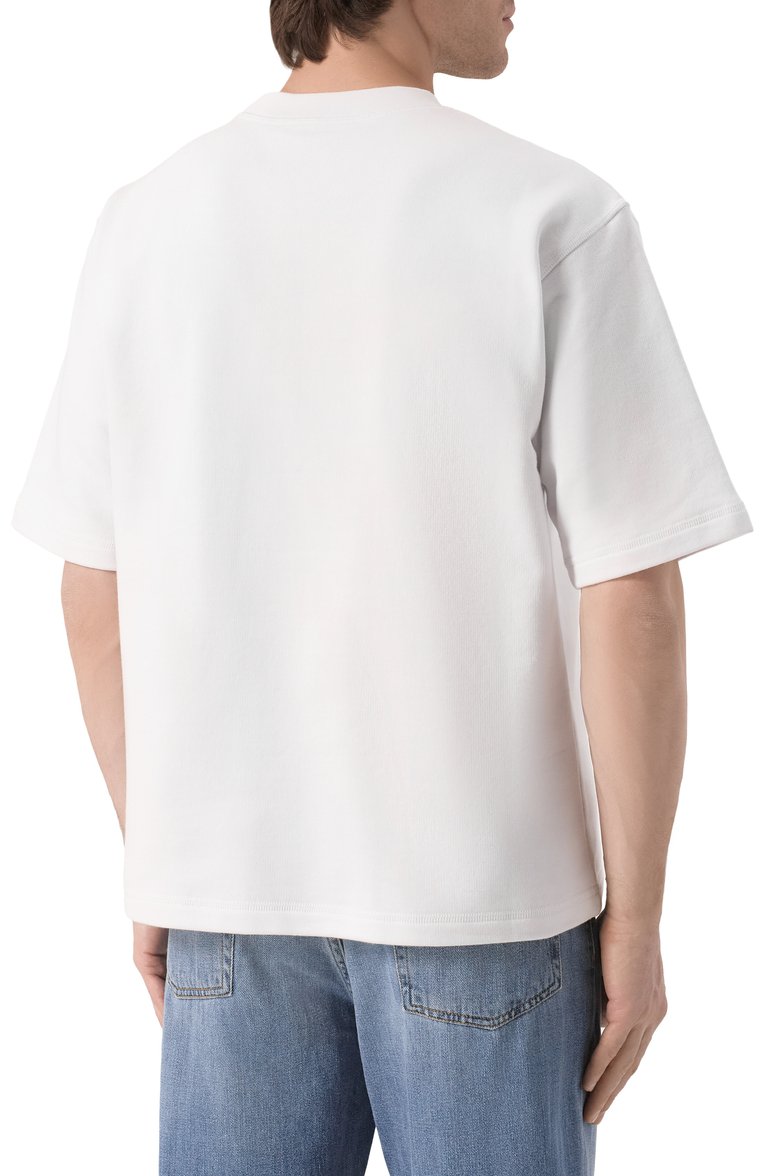 Мужская хлопковая футболка DSQUARED2 белого цвета, арт. S78GU0085/S25551 | Фото 4 (Длина (для топов): Стандартные; Рукава: Короткие; Материал внешний: Хлопок; Принт: С принтом; Мужское Кросс-КТ: Футболка-одежда; Стили: Спорт-шик)