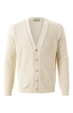 Мужской хлопковый кардиган CANALI кремвого цвета, арт. C1093/MK02273 | Фото 1 (Длина (для топов): Стандартные; Материа�л внешний: Хлопок; Материал сплава: Проставлено; Драгоценные камни: Проставлено; Рукава: Длинные; Мужское Кросс-КТ: Кардиган-одежда; Стили: Кэжуэл)