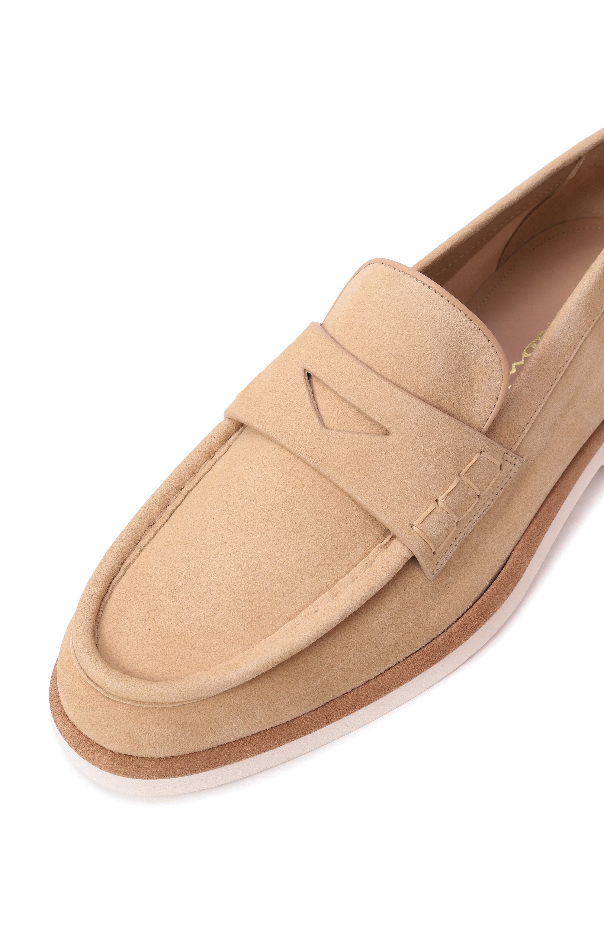 Замшевые пенни-лоферы SANTONI, арт. WUQG59818BIASLH0, фото 7