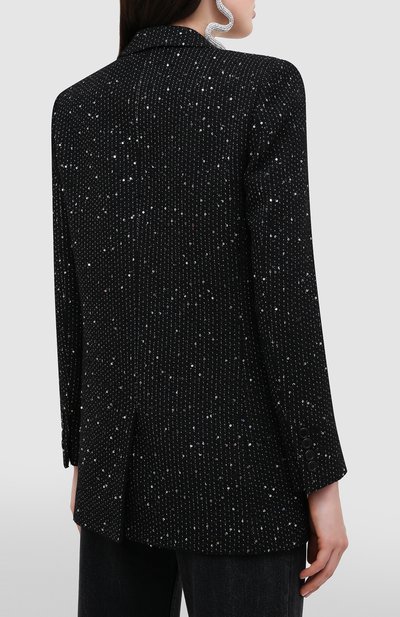 Жакет с пайетками SAINT LAURENT черного цвета по цене 346000 руб., арт. 517740/Y1A03, фото 4 Жакет с пайетками SAINT LAURENT, арт. 517740/Y1A03, фото 4