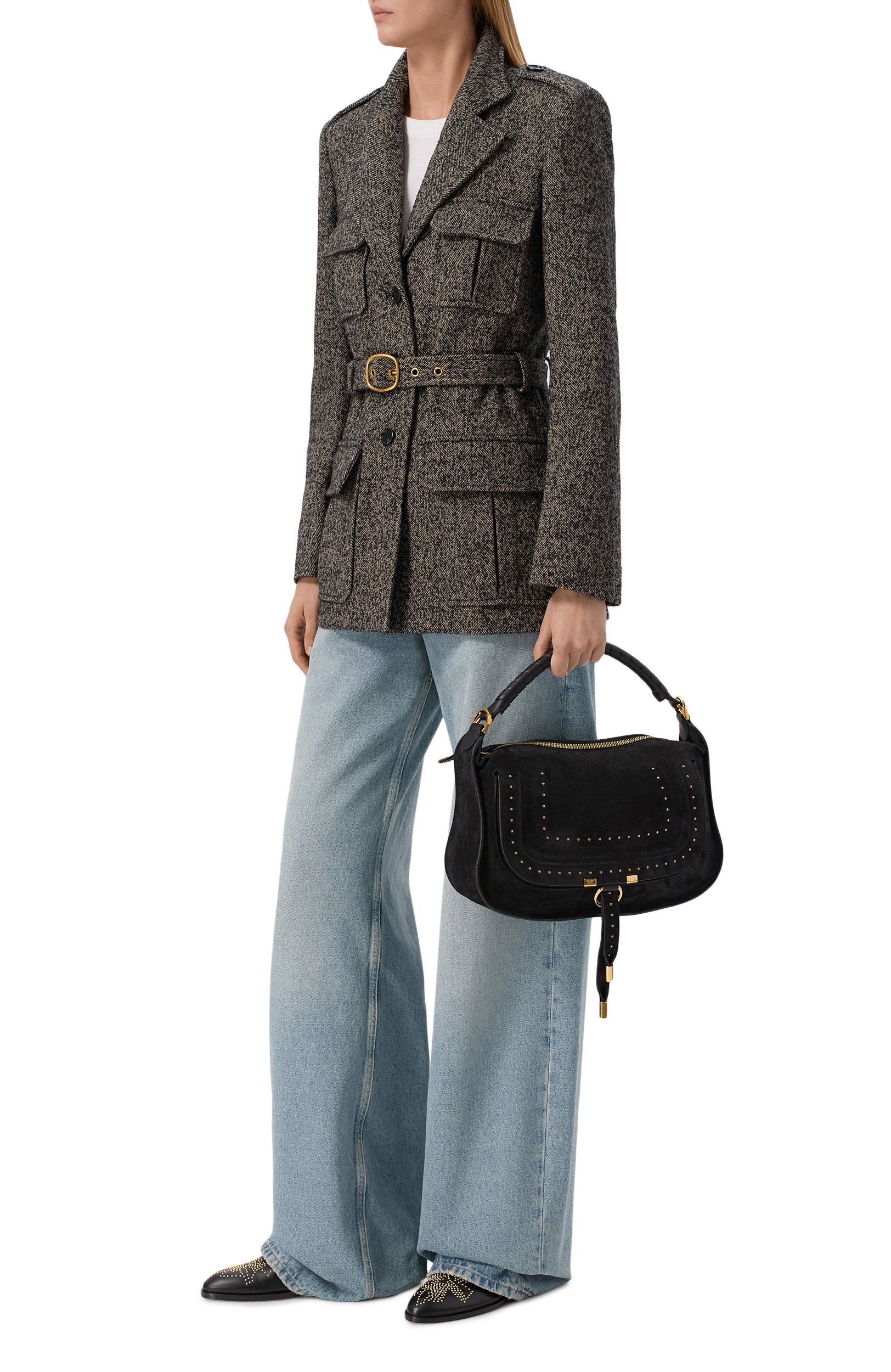 Сумка marcie small CHLOÉ черного цвета по цене 279000 руб., арт. CH26AS882S82, фото 3 Сумка marcie small CHLOÉ, арт. CH26AS882S82, фото 3
