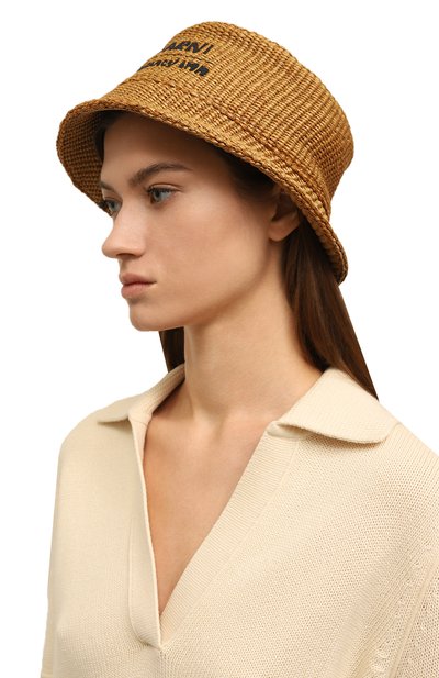 Панама marni x no vacancy inn MARNI бежевого цвета по цене 42750 руб., арт. CLMC0067S0 UAC004, фото 2 Панама marni x no vacancy inn MARNI, арт. CLMC0067S0 UAC004, фото 2