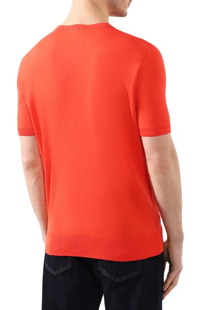 Хлопковый джемпер BRIONI красного цвета по цене 55450 руб., арт. UMR00L/08K01, фото 4 Хлопковый джемпер BRIONI, арт. UMR00L/08K01, фото 4