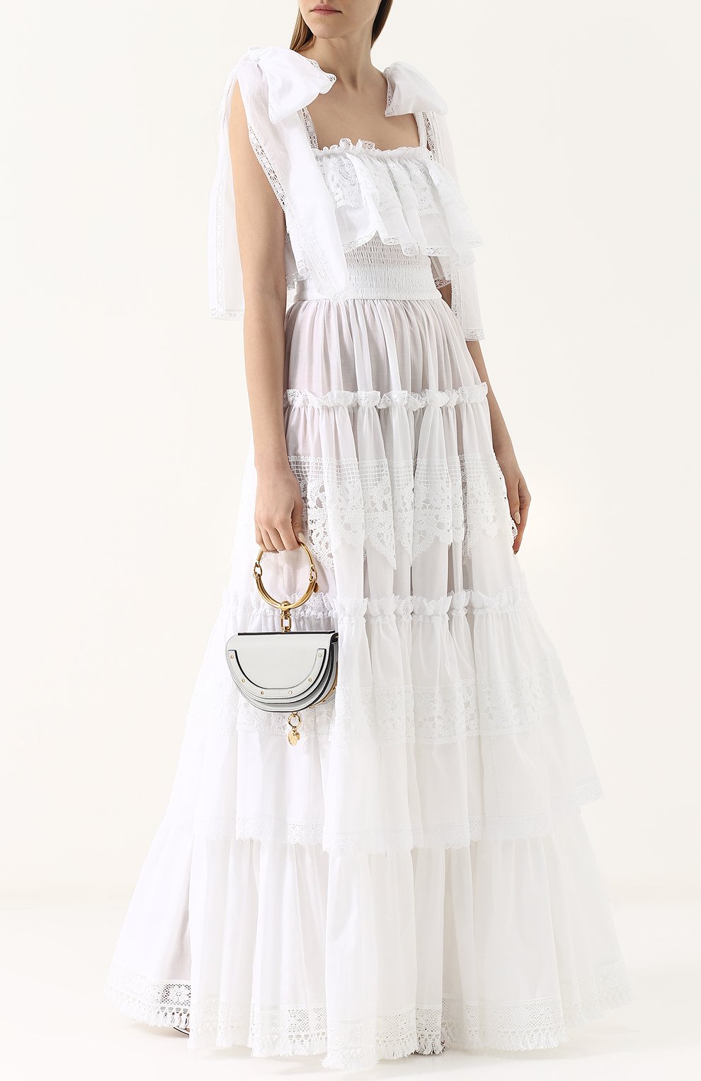 Многоярусное кружевное платье-макси DOLCE & GABBANA, арт. F68N9T/FU5E3, фото 2
