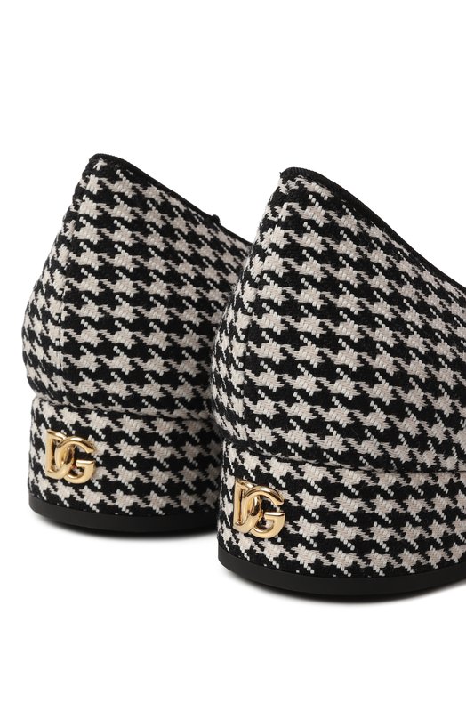Текстильные туфли Jackie 30 Dolce & Gabbana CD1873/A9V05 Чёрно-белый  CD1873/A9V05 Фото 7