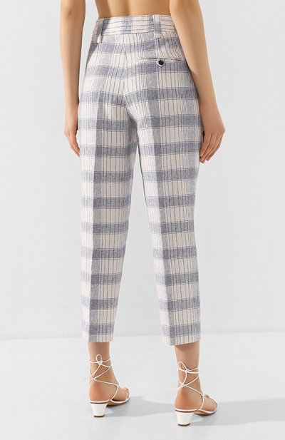 Льняные брюки ACNE STUDIOS голубого цвета по цене 59950 руб., арт. AK0205/W, фото 4 Льняные брюки ACNE STUDIOS, арт. AK0205/W, фото 4