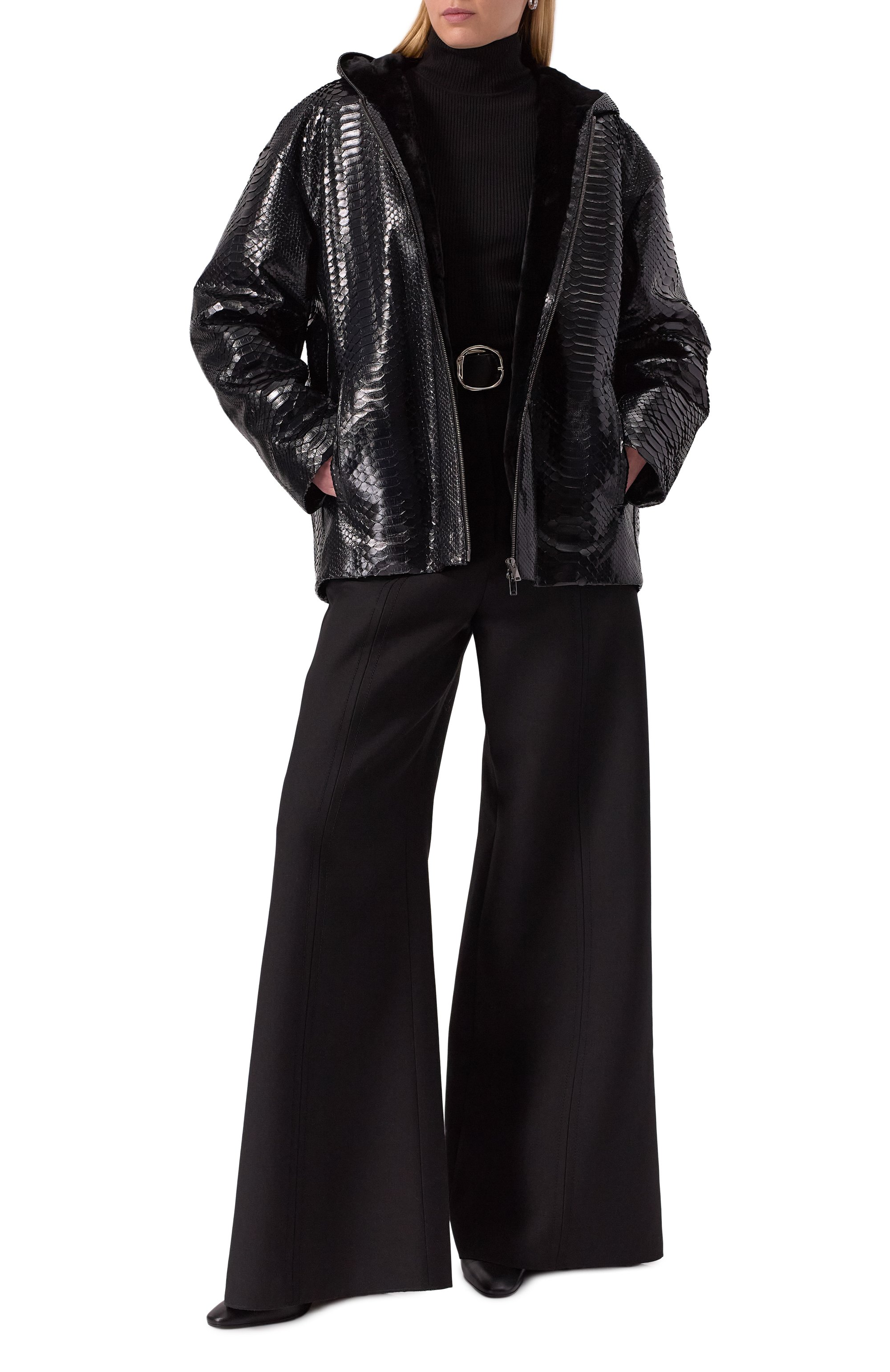 Куртка из кожи питона с подкладкой из норки MVST, арт. FEXBCK-Y420-2V/YLN055, фото 2