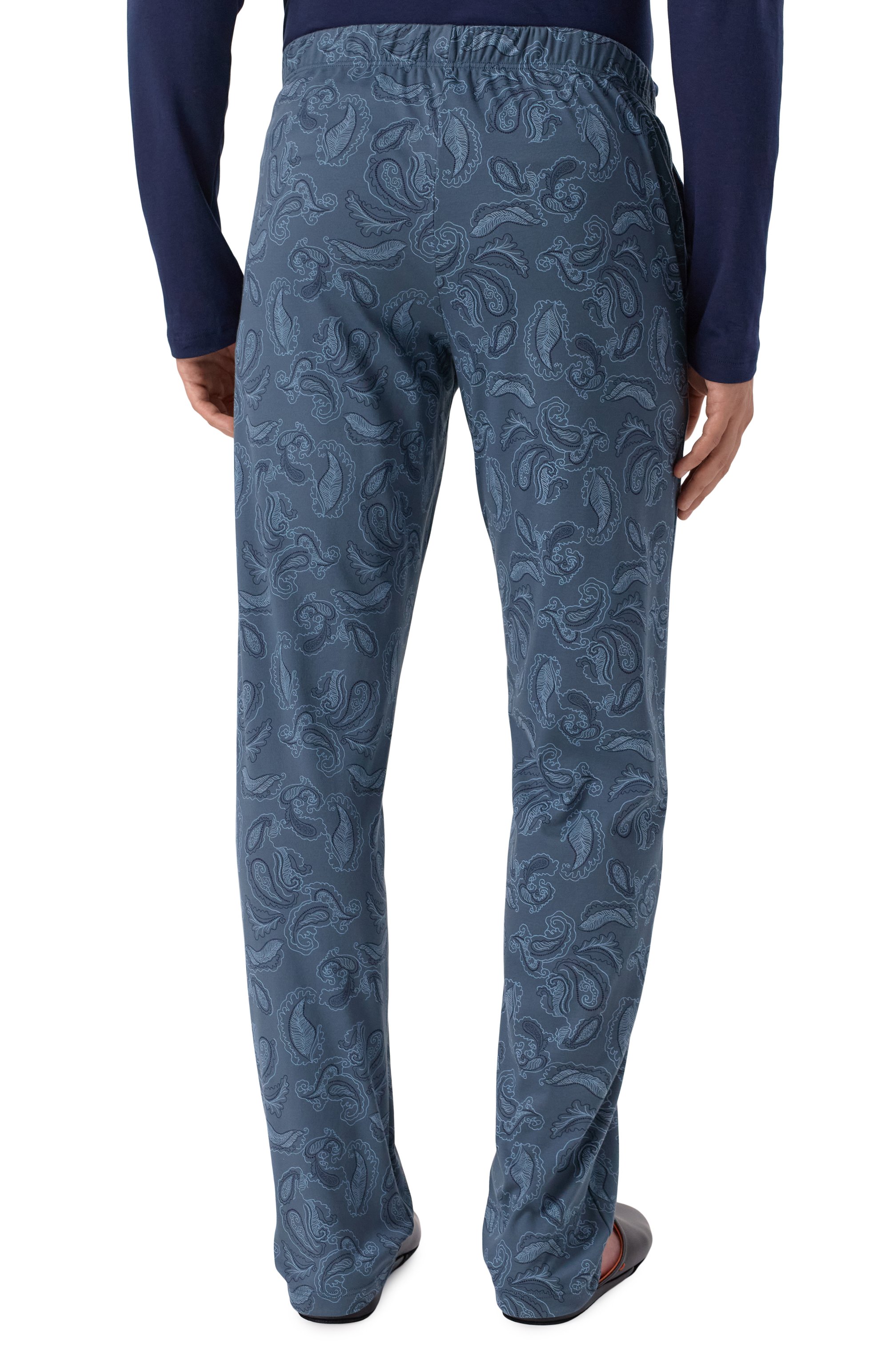 Хлопковая пижама HANRO синего цвета по цене 27700 руб., арт. 075462, фото 6 Хлопковая пижама HANRO, арт. 075462, фото 6