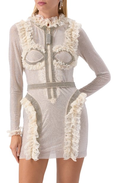 Платье с отделкой стразами SELF-PORTRAIT, арт. SS25-CK-022SB-C, фото 3