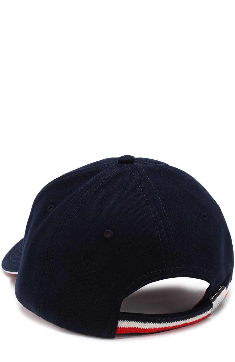Хлопковая бейсболка с логотипом бренда MONCLER темно-синего цвета по цене 17250 руб., арт. D1-091-00212-00-0212C, фото 2 Хлопковая бейсболка с логотипом бренда MONCLER, арт. D1-091-00212-00-0212C, фото 2