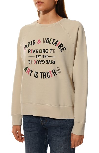 Хлопковый свитшот ZADIG AND VOLTAIRE, арт. JWSL00014, фото 3