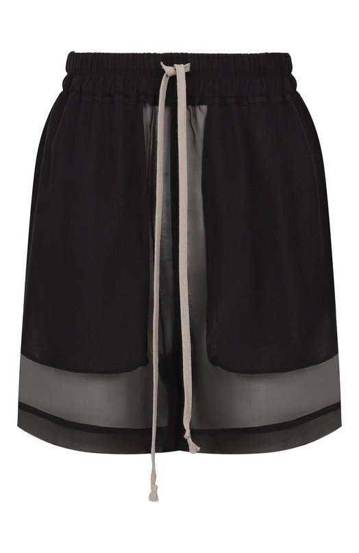 Шелковые шорты Rick Owens R001E7377/S Чёрный R001E7377/S