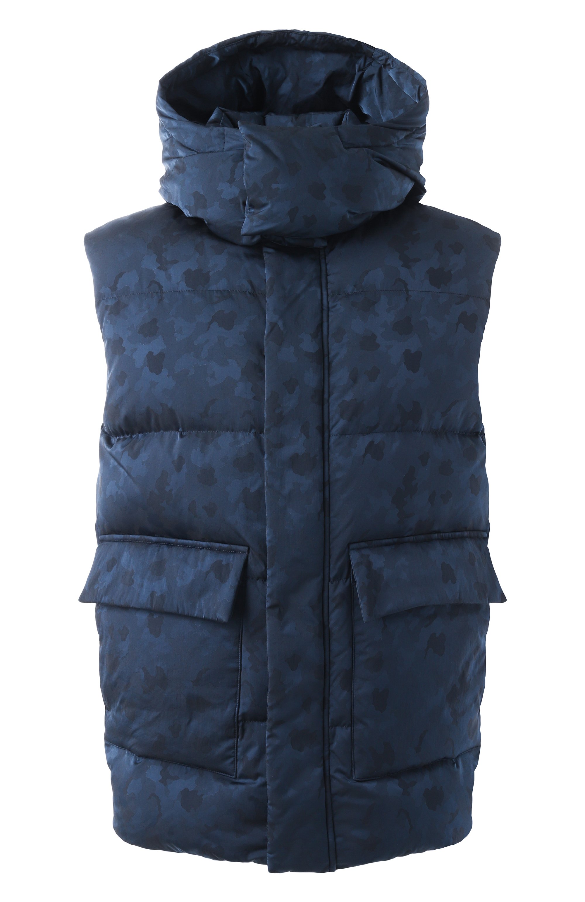 Пуховый жилет MVST синего цвета по цене 191500 руб., арт. ICU0010/JC_SET, фото 1 Пуховый жилет MVST, арт. ICU0010/JC_SET, фото 1