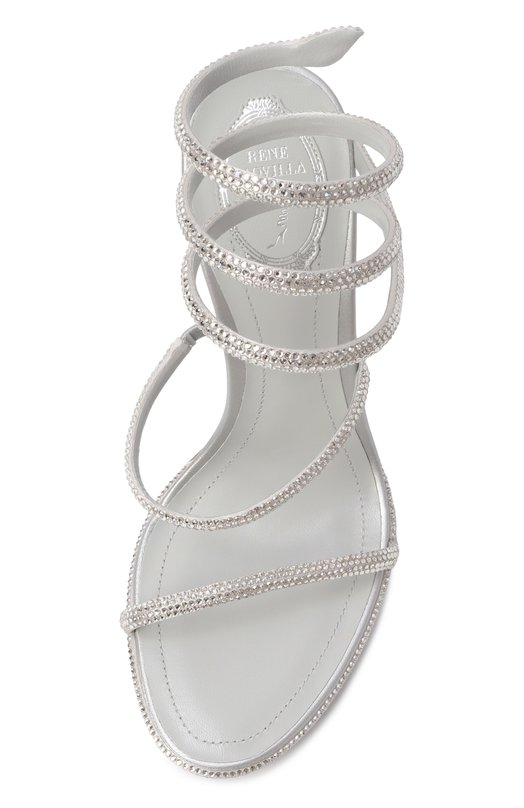 Текстильные босоножки Cleo 105 Rene Caovilla C12538-105/R001 Серебряный  C12538-105/R001 Фото 6