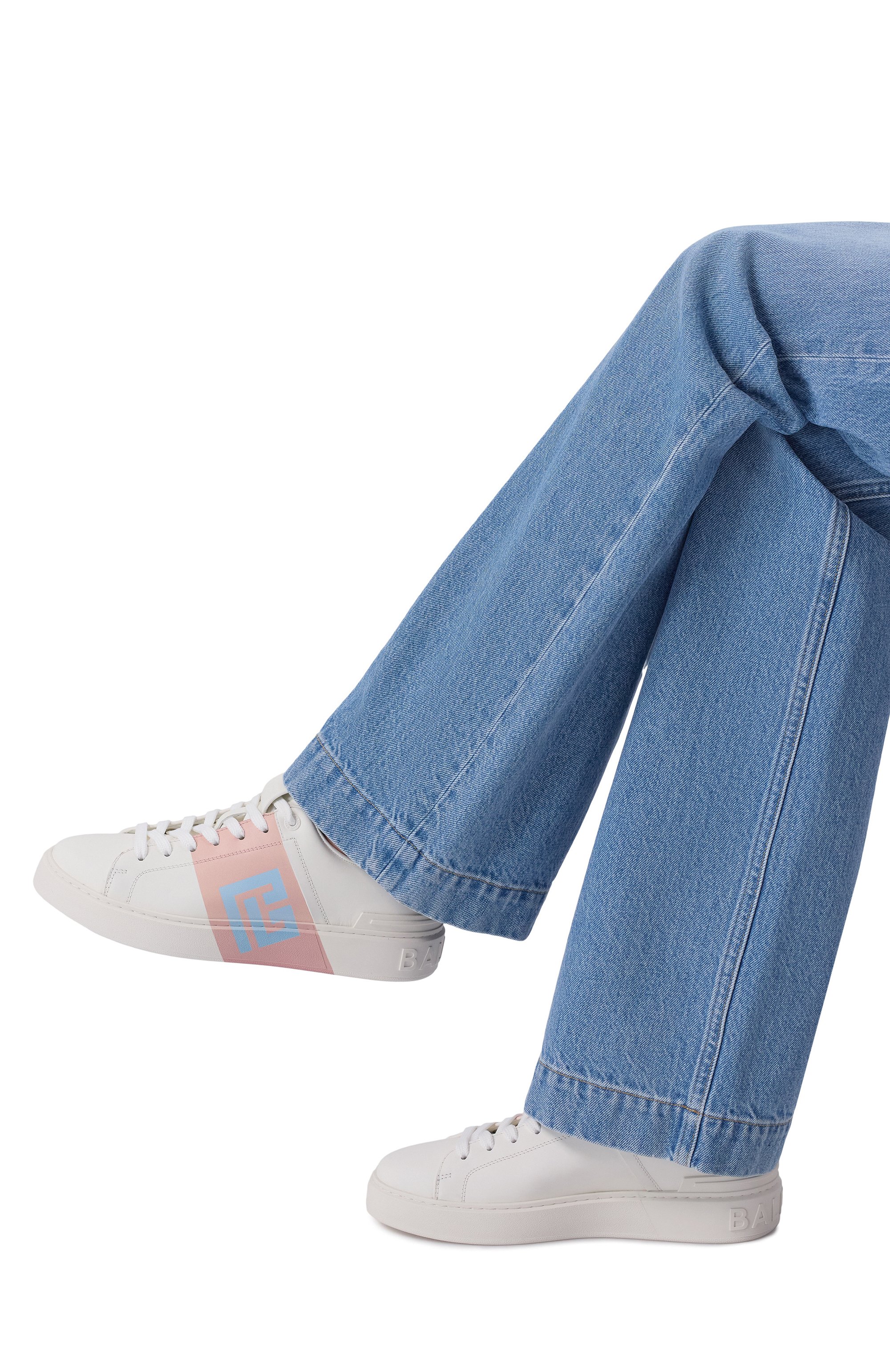 Кожаные кеды b-court BALMAIN, арт. FN0VI690/LVBP, фото 2