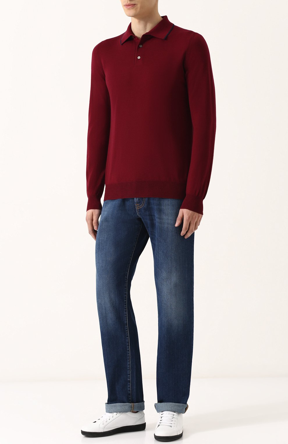 Джинсы прямого кроя с потертостями CORNELIANI, арт. 80/4JF4-7820153, фото 2