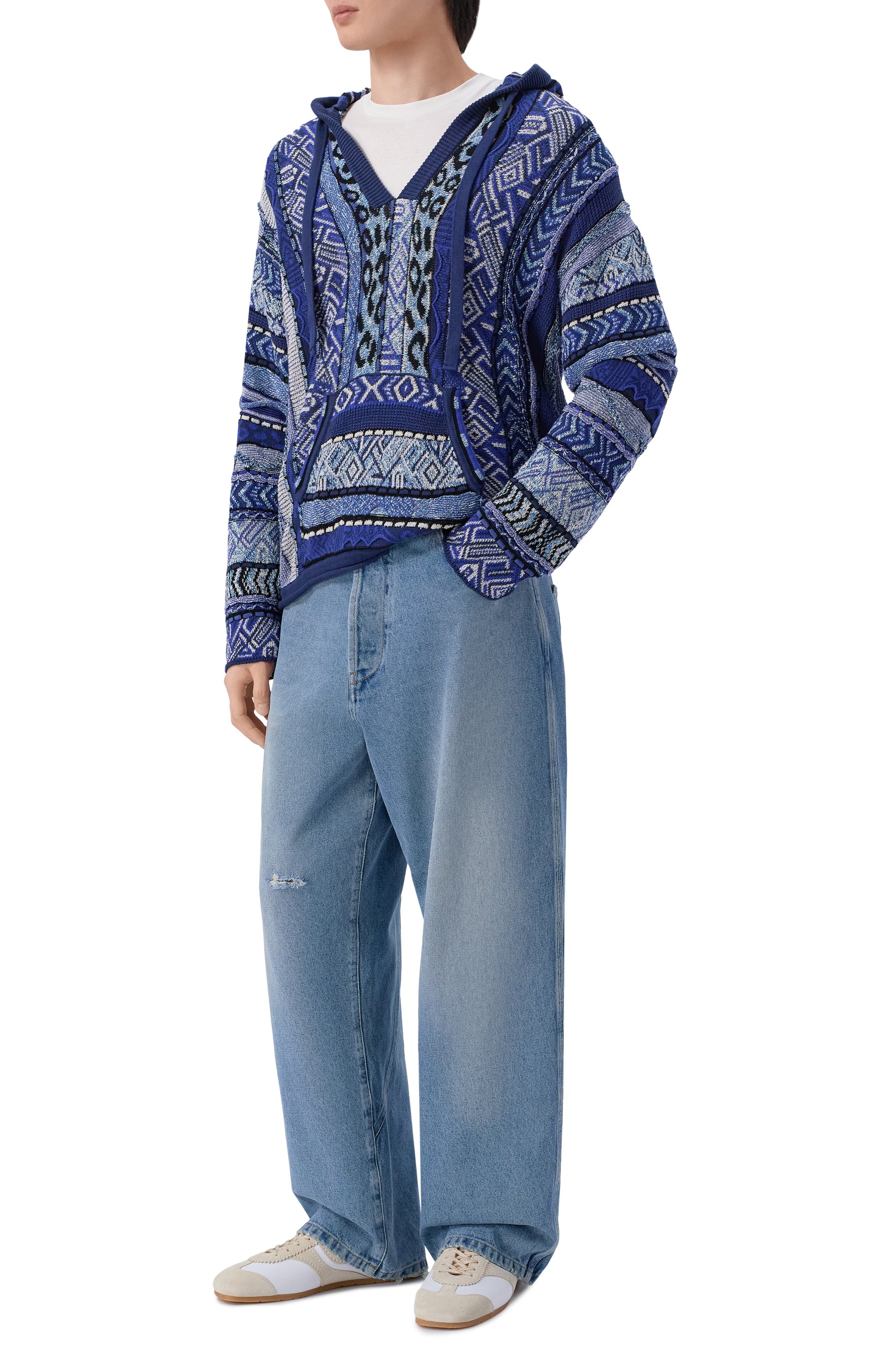 Хлопковое худи LANEUS синего цвета по цене 64500 руб., арт. S6LAMAKH070, фото 2 Хлопковое худи LANEUS, арт. S6LAMAKH070, фото 2